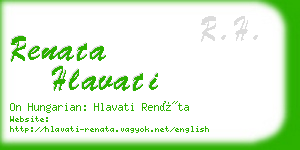 renata hlavati business card